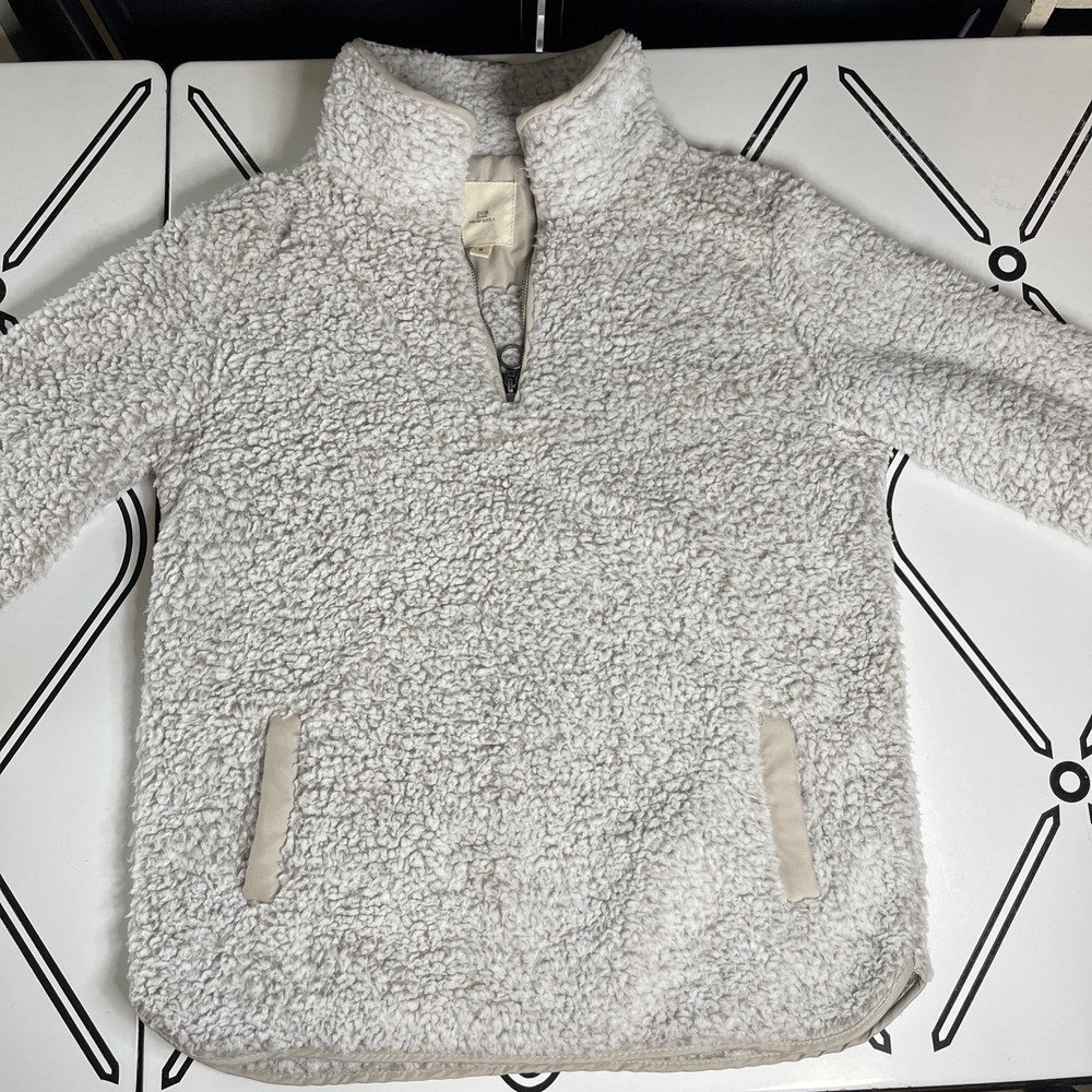 Thread & Supply Wubby Fleece Pullover Cozy Teddy Bear Sherpa Women's Medium Top‎